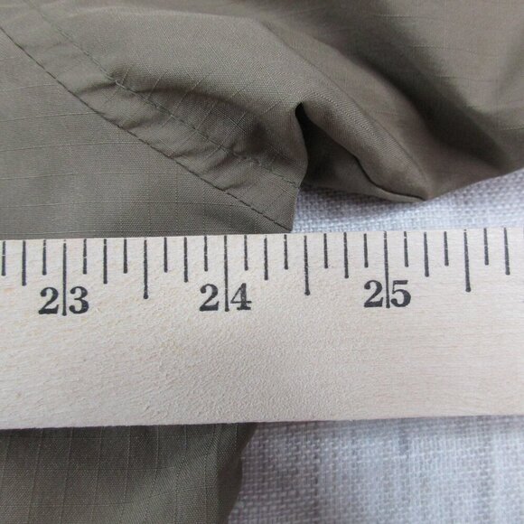 L.L. Bean Parka Coat Womens M Beige Long Sleeve Windbreaker Hooded Snap Full Zip - Picture 9 of 9